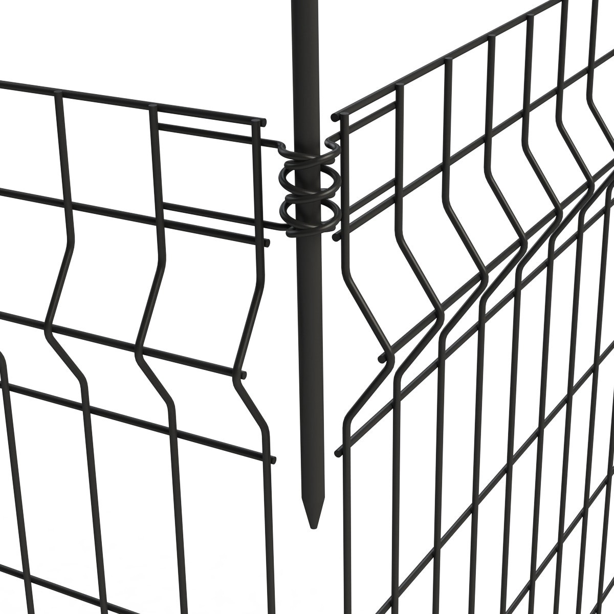slide 5 of 6, YARDLINK Multi-Purpose 4-ft H x 3-ft W Black Steel No Dig Garden Decorative metal Fence panel, 1 ct