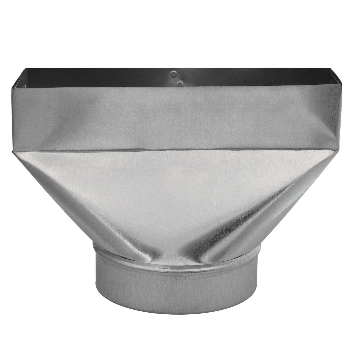 slide 2 of 6, IMPERIAL 6-in 30 Gauge Galvanized steel Round Straight register Duct boot, 1 ct