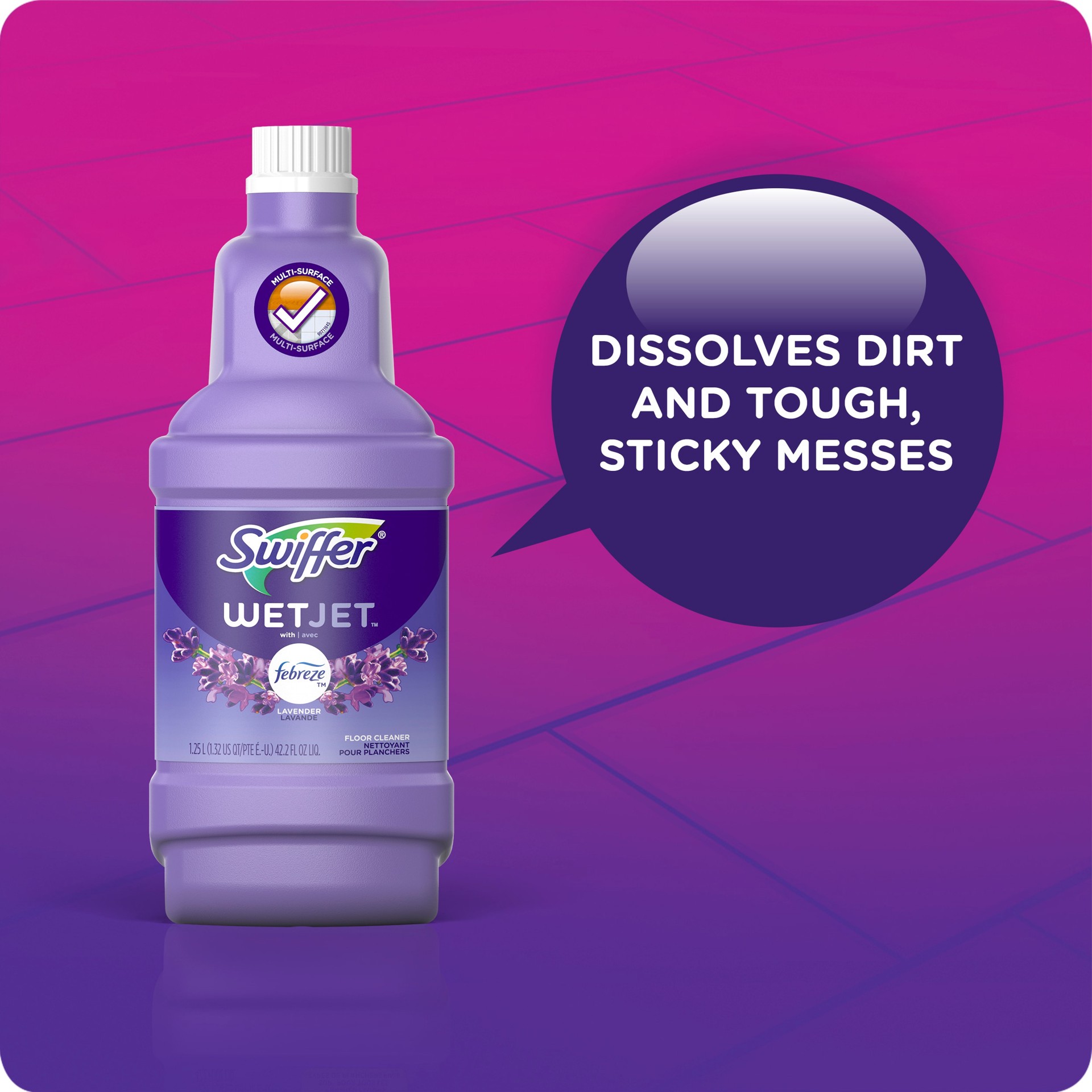 slide 2 of 6, Swiffer WetJet Refill Lavender Liquid Floor Cleaner 2 -Count, 1 ct