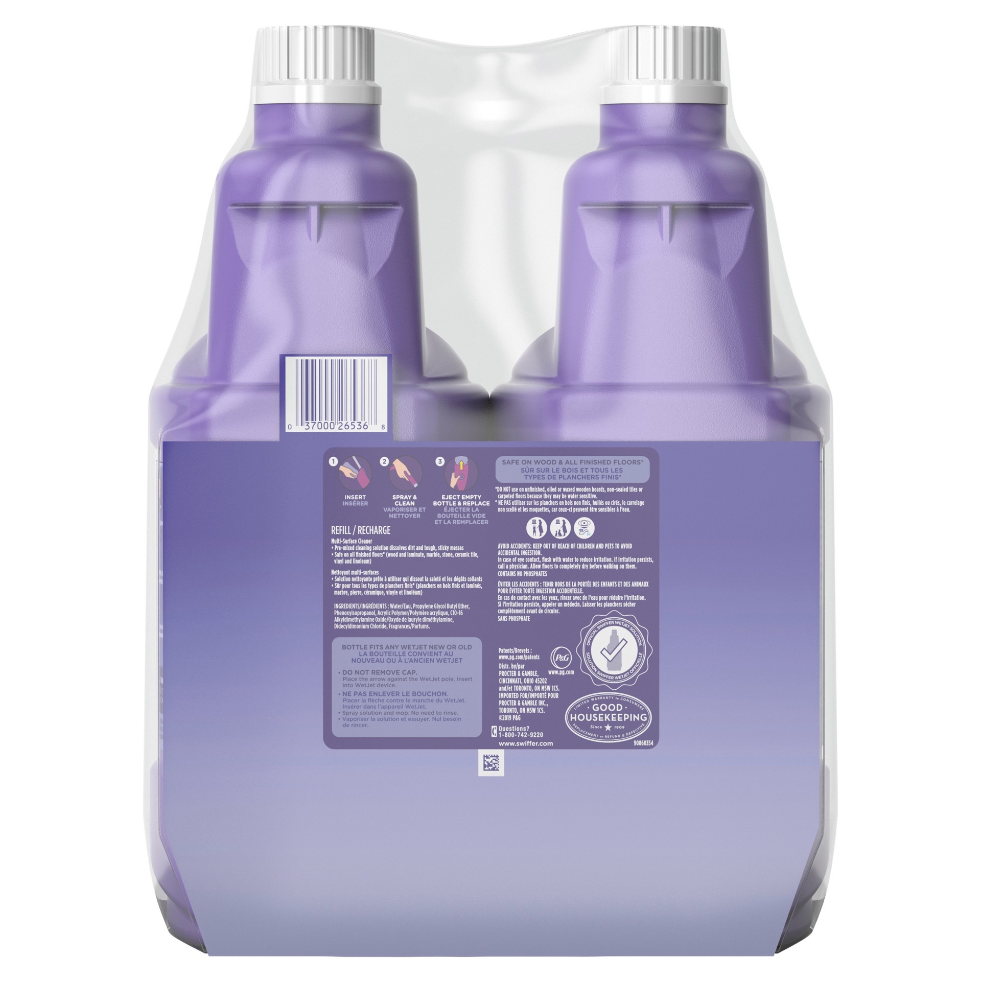 slide 5 of 6, Swiffer WetJet Refill Lavender Liquid Floor Cleaner 2 -Count, 1 ct
