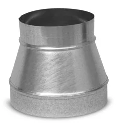 IMPERIAL 8-in 30 Gauge Galvanized steel Round Duct reducer