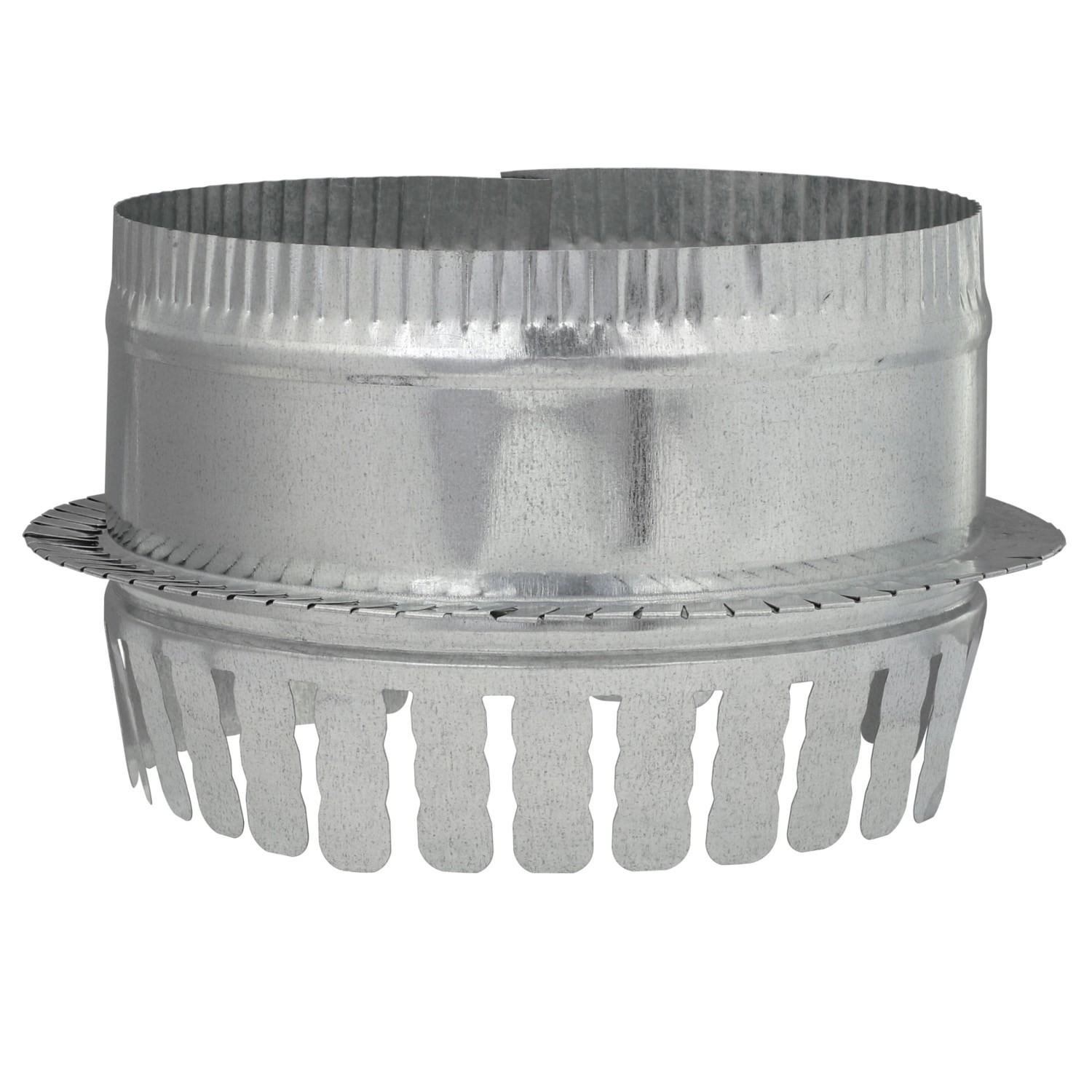 slide 1 of 6, IMPERIAL 8-in 30 Gauge Galvanized steel Round Ductboard Duct starting collar, 1 ct