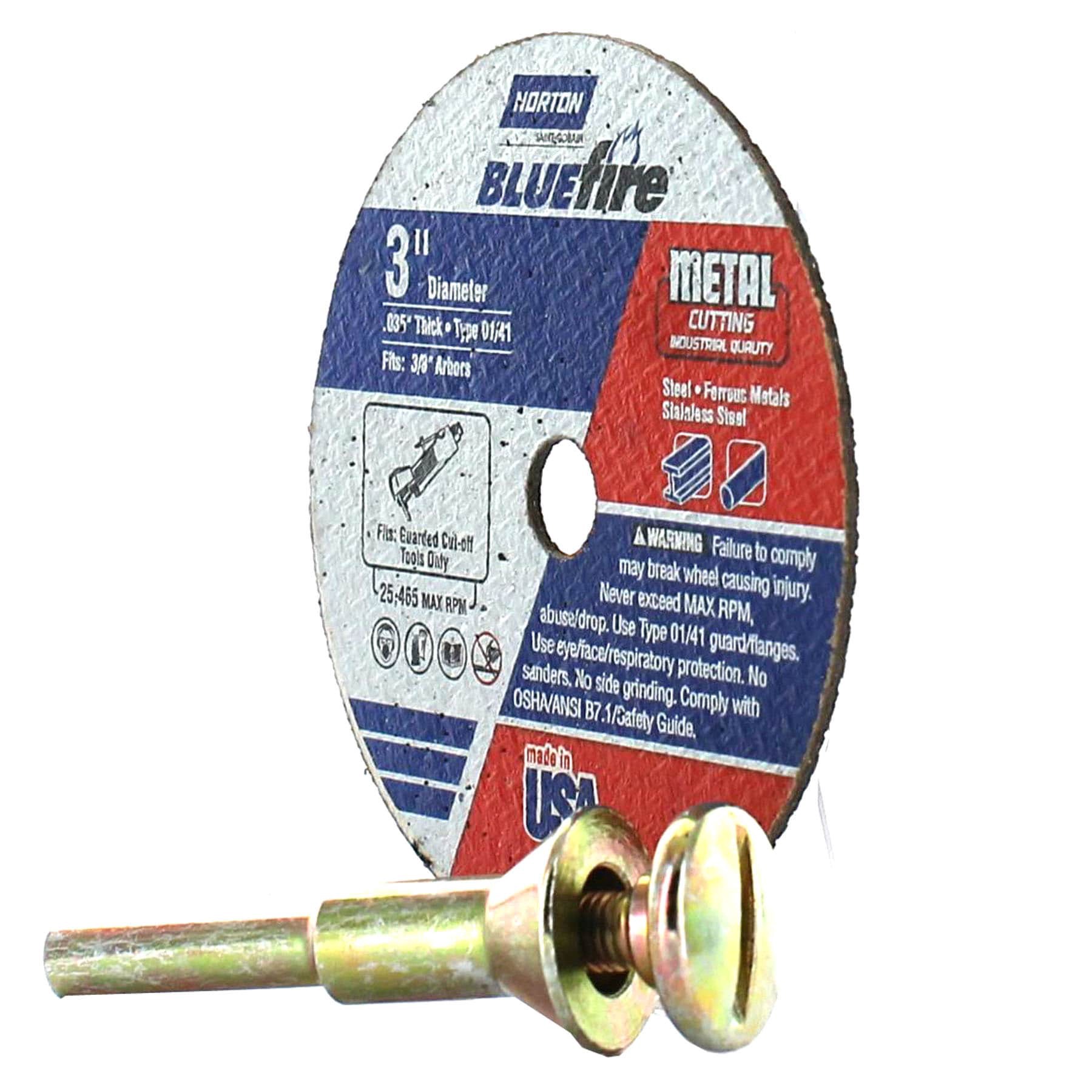 slide 4 of 4, Norton Blue Fire 3-in Bonded abrasive Cut-off wheel, 1 ct