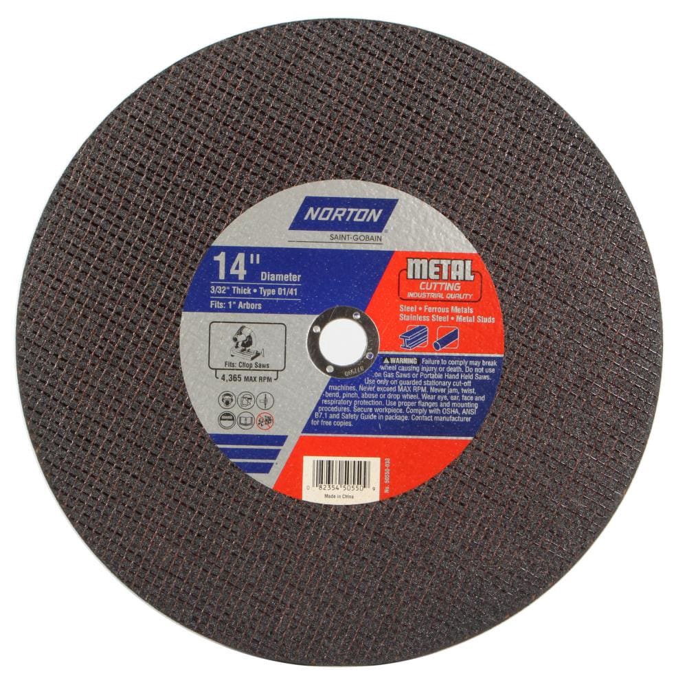 slide 1 of 1, Norton 14-in Bonded abrasive Cut-off wheel, 1 ct