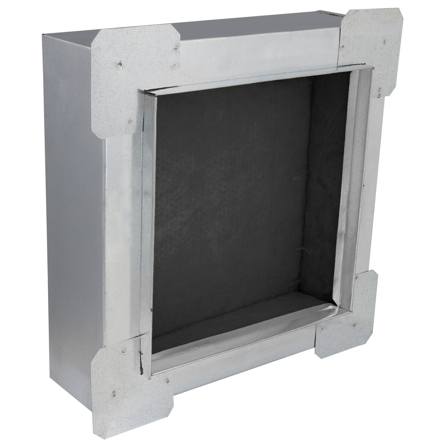 slide 4 of 6, IMPERIAL 30 Gauge Galvanized steel Rectangle Ductboard register Duct boot, 1 ct