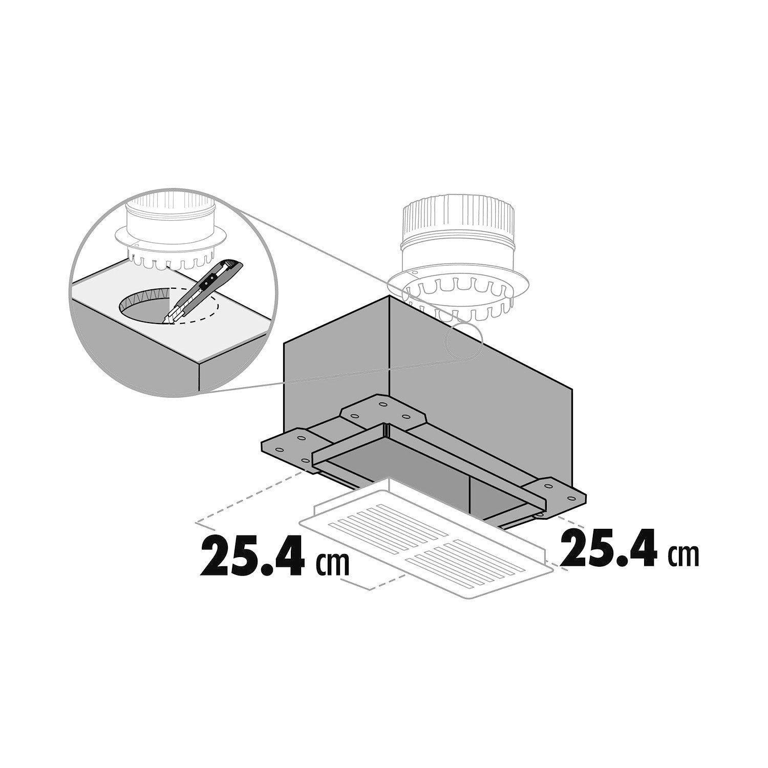 slide 6 of 6, IMPERIAL 30 Gauge Galvanized steel Rectangle Ductboard register Duct boot, 1 ct