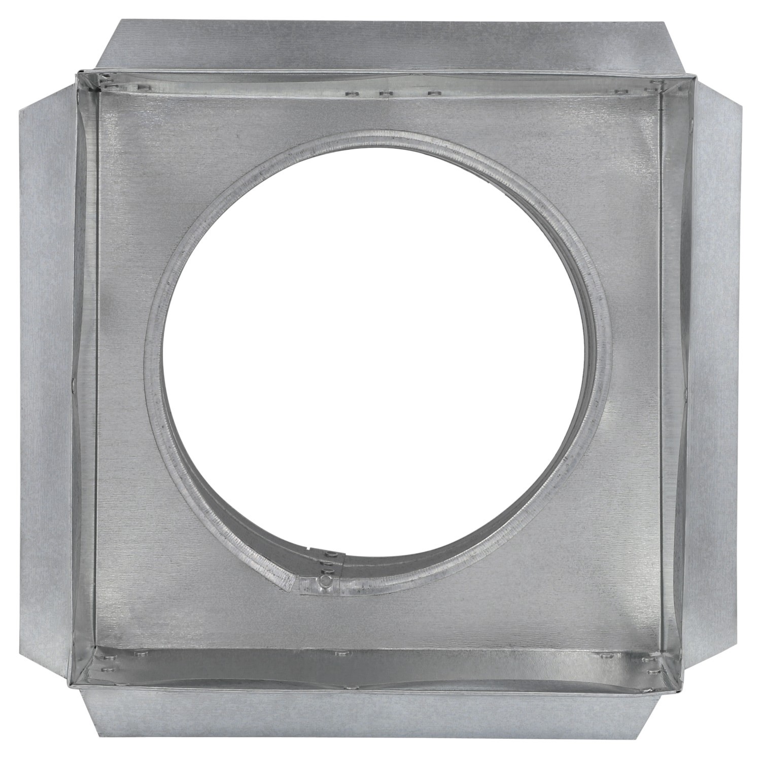 slide 3 of 6, IMPERIAL 8-in 30 Gauge Galvanized steel Round Ceiling register Duct boot, 1 ct