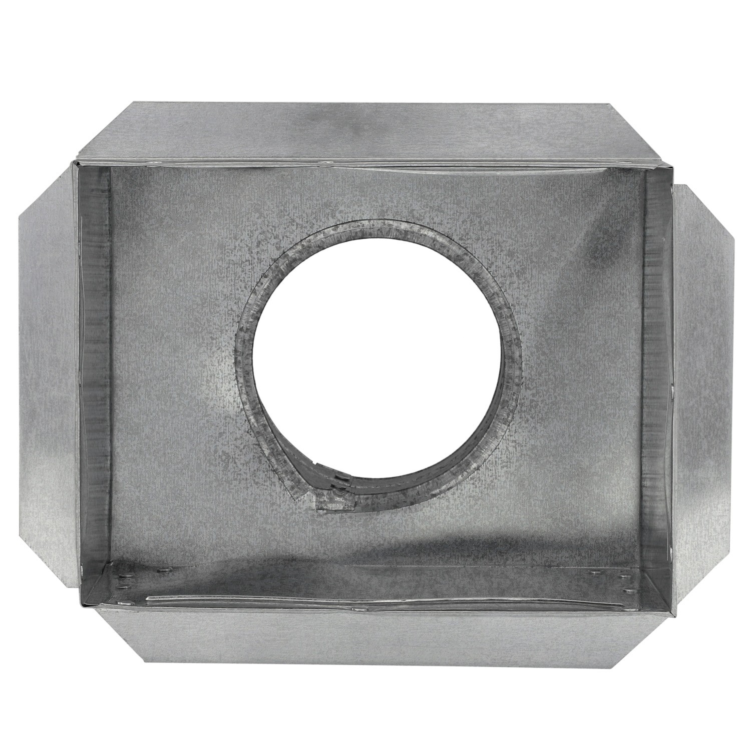 slide 3 of 6, IMPERIAL 4-in 30 Gauge Galvanized steel Round Ceiling register Duct boot, 1 ct