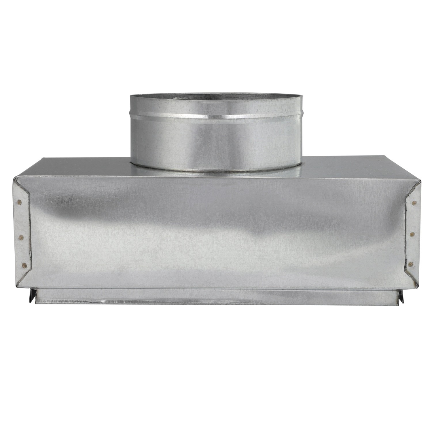 slide 2 of 6, IMPERIAL 6-in 30 Gauge Galvanized steel Rectangle Straight register Duct boot, 1 ct