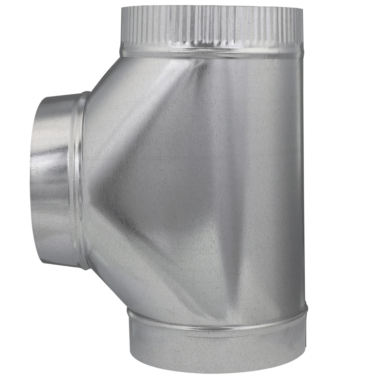 slide 6 of 6, IMPERIAL 8.0-in 30.0 Gauge Galvanized steel Round Full flow Duct tee, 1 ct