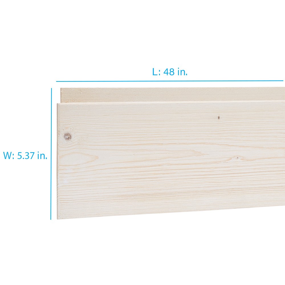 slide 4 of 6, Style Selections 1/4-in x 5-3/8-in x 4-ft Stained Sun Bleached Pine Wood Shiplap Smooth Wall Plank 9 -Pack, 1 ct