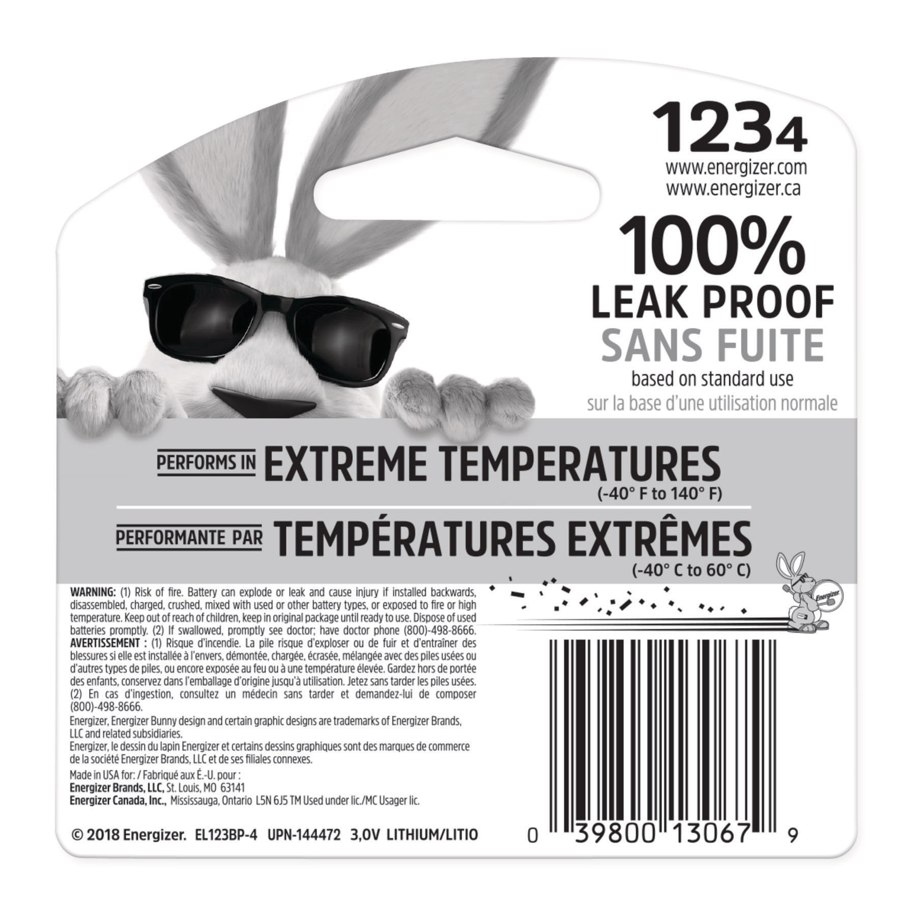 slide 2 of 6, Energizer Lithium 123 Digital camera Batteries 4 -Pack, 1 ct