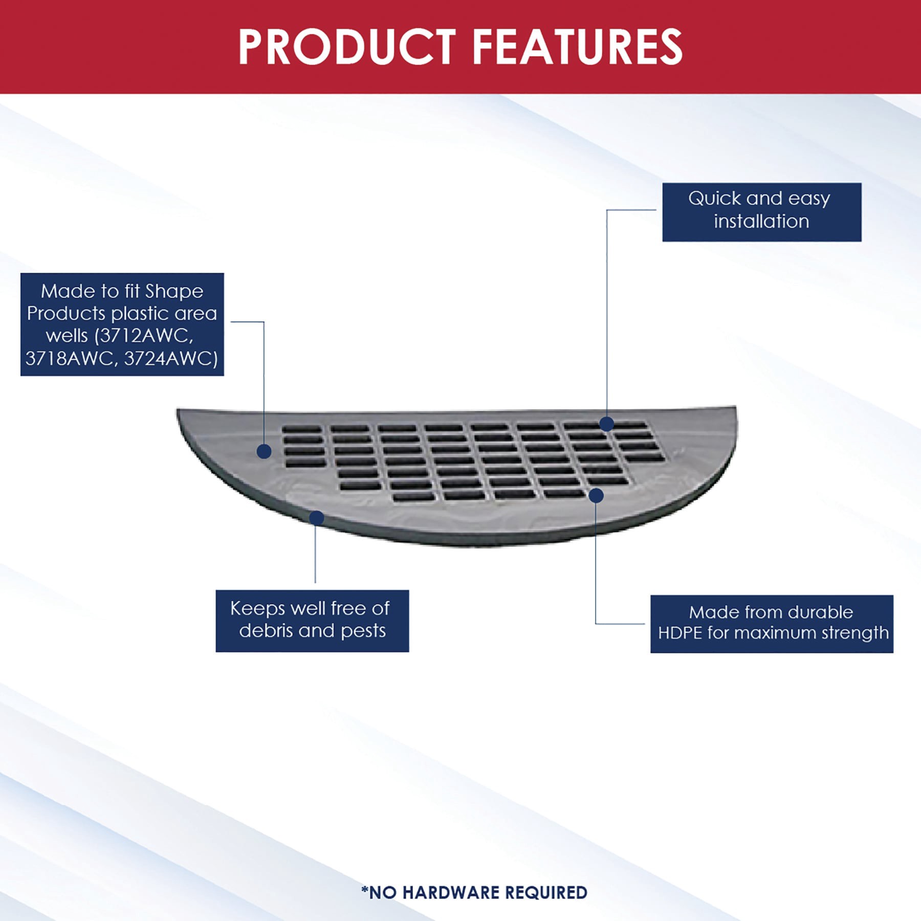 slide 4 of 5, SHAPE PRODUCTS 17-in inches x 1-in inches x 39-in inches Plastic Window Well Cover, 1 ct