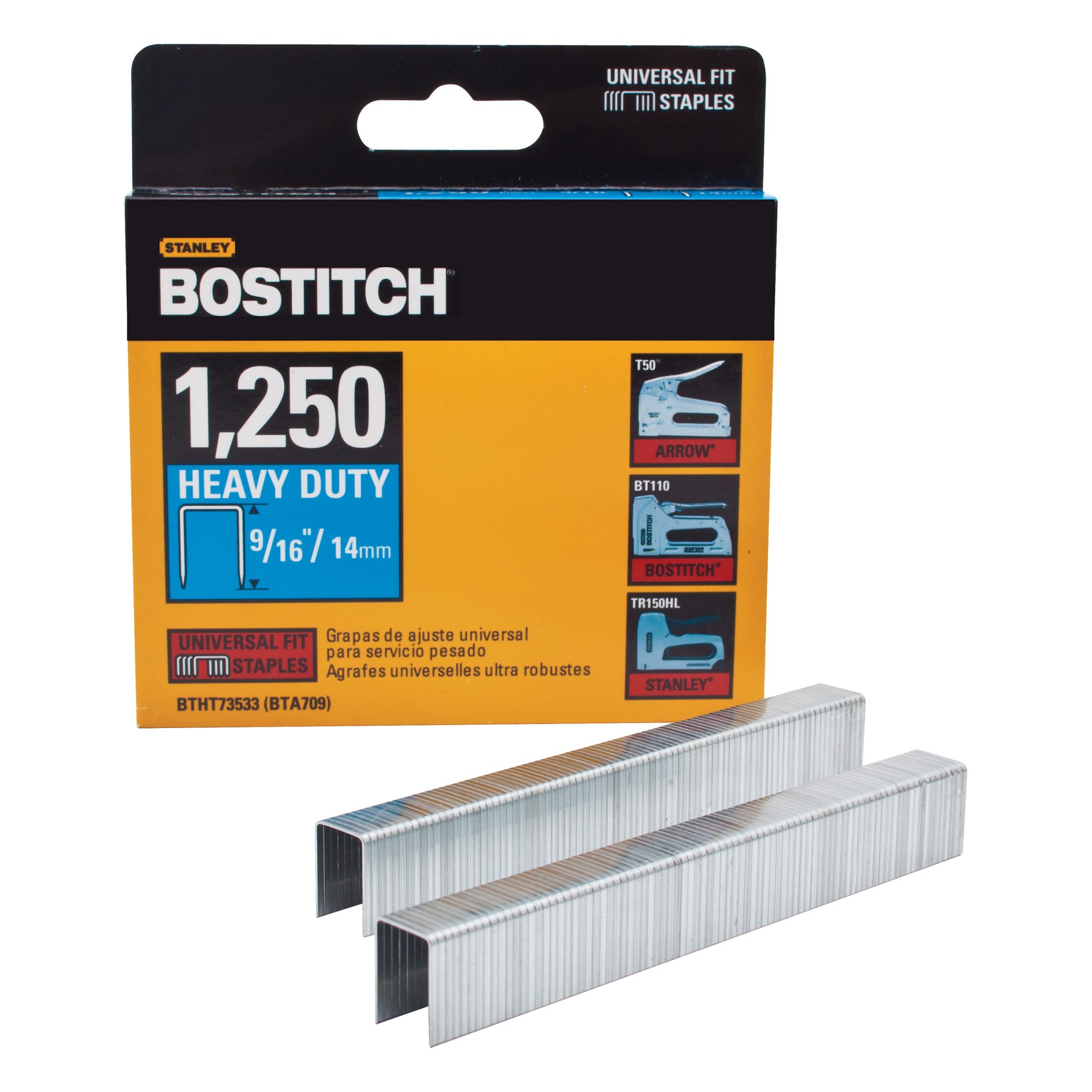 slide 1 of 1, Bostitch 9/16-in Leg x 20 -Gauge Heavy-duty staples 1250 -Per Box, 1 ct