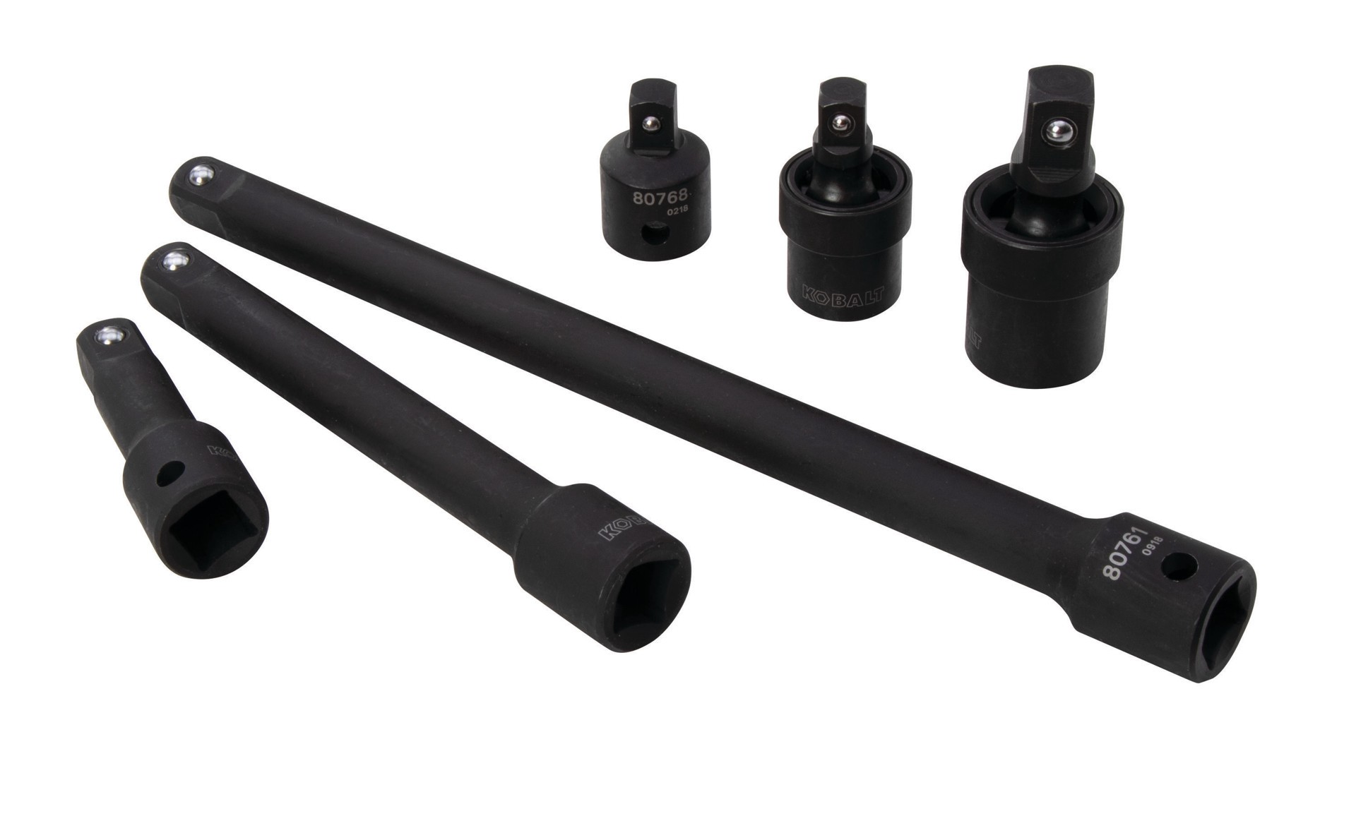 slide 5 of 6, Kobalt 55 -Piece Standard (SAE) and Metric 1/2-in Drive Set 6-point Impact Socket Set, 1 ct