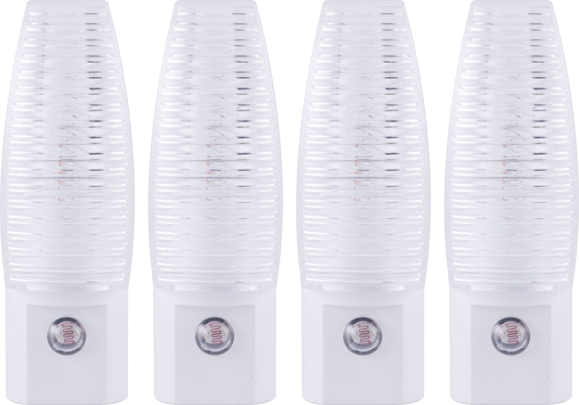 slide 3 of 6, Enbrighten 4 -Pack White LED Auto On/Off Night Light, 1 ct