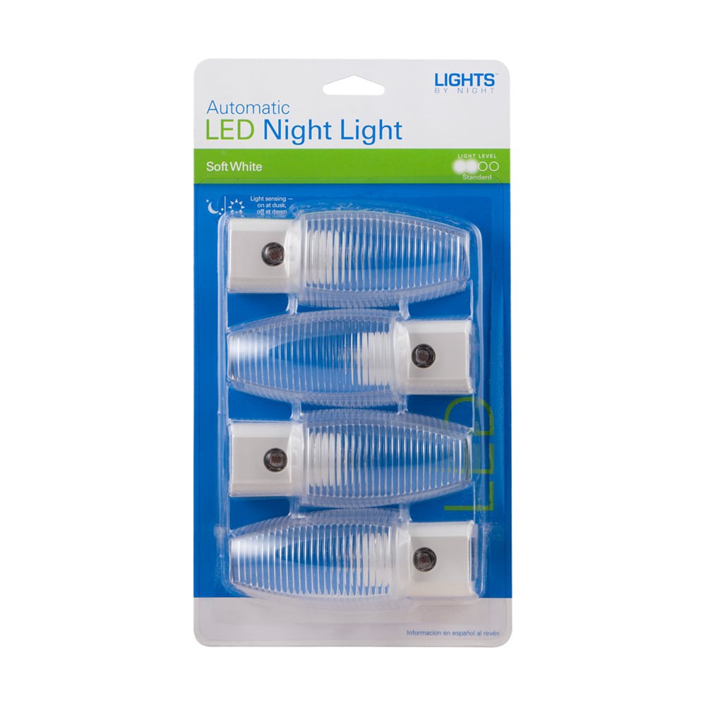 slide 5 of 6, Enbrighten 4 -Pack White LED Auto On/Off Night Light, 1 ct