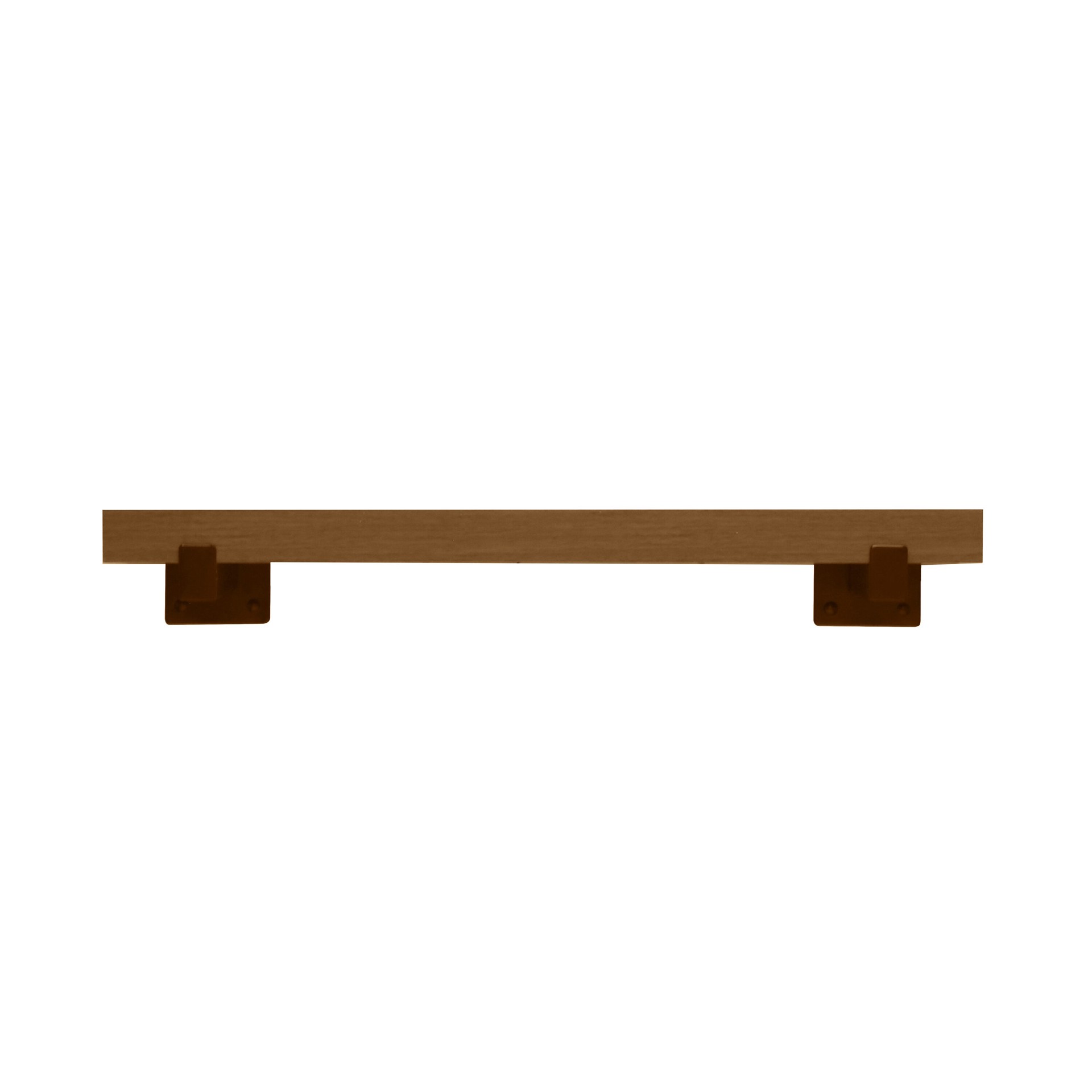 slide 4 of 6, allen + roth 23.6-in L x 7.8-in D x 3.93-in H Dark Oak Rectangular Shelf Kit, 1 ct