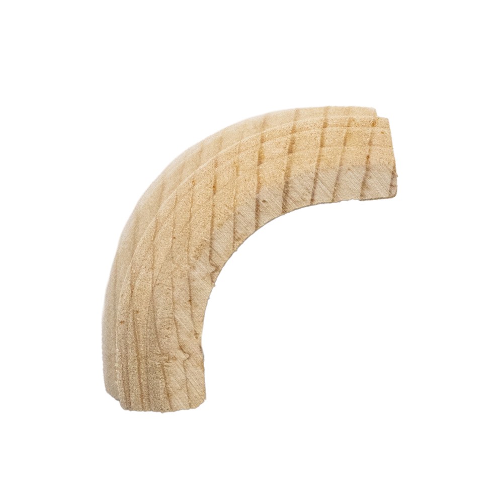 slide 2 of 6, RELIABILT 4-in x 15/32-in Interior Unfinished 3083 Radius corner Baseboard Moulding Block, 1 ct