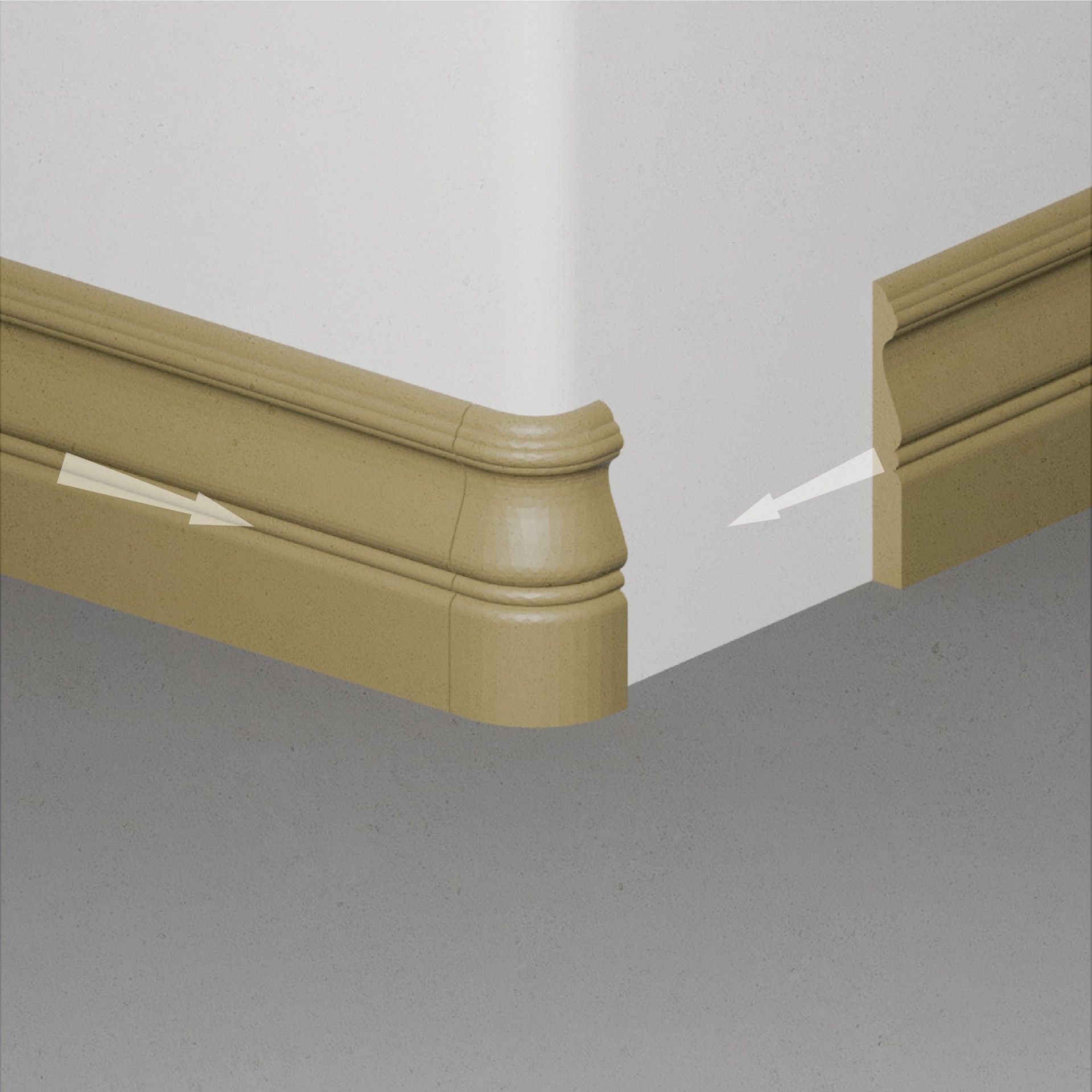 slide 6 of 6, RELIABILT 4-in x 15/32-in Interior Unfinished 3083 Radius corner Baseboard Moulding Block, 1 ct