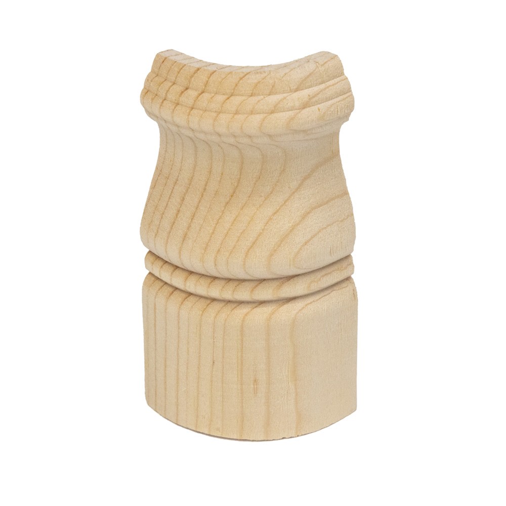 slide 1 of 6, RELIABILT 4-in x 15/32-in Interior Unfinished 3083 Radius corner Baseboard Moulding Block, 1 ct