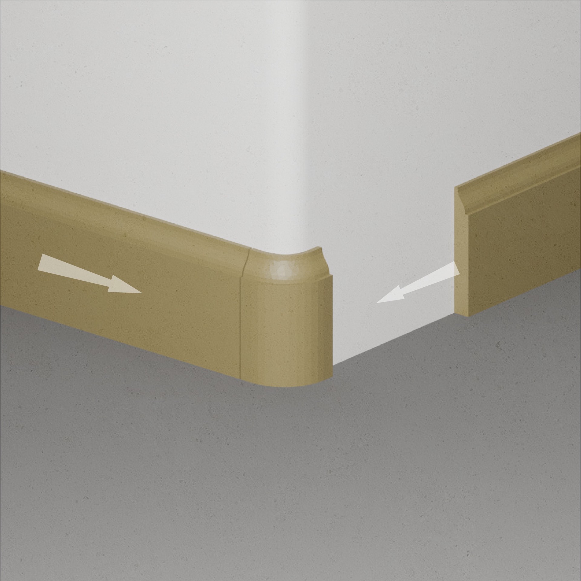 slide 6 of 6, RELIABILT 3-1/4-in x 15/32-in Interior Unfinished 623 Radius corner Baseboard Moulding Block, 1 ct