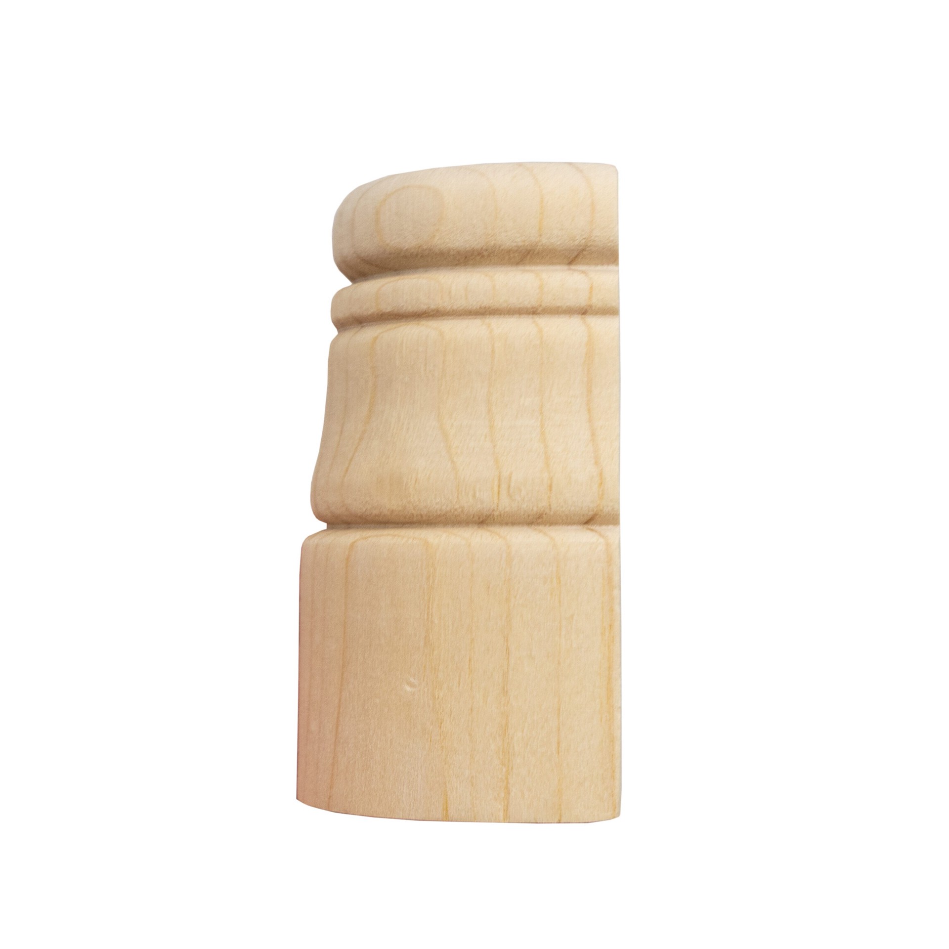 slide 3 of 6, RELIABILT 3-1/4-in x 9/16-in Interior Unfinished 3200 Radius corner Baseboard Moulding Block, 1 ct