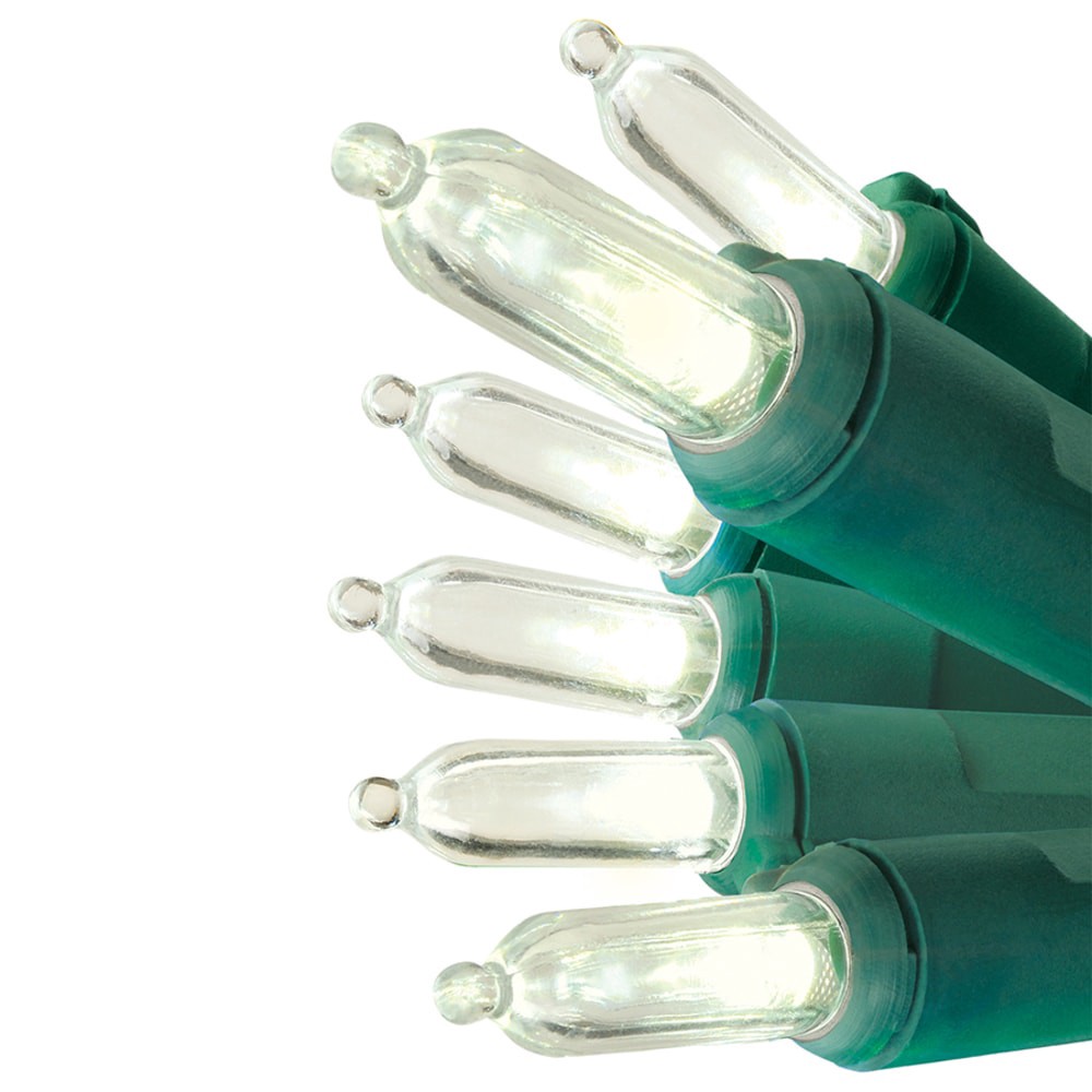 slide 1 of 6, GE StayBright 50 -Count 12.2-ft White LED Plug-In Christmas String Lights, 