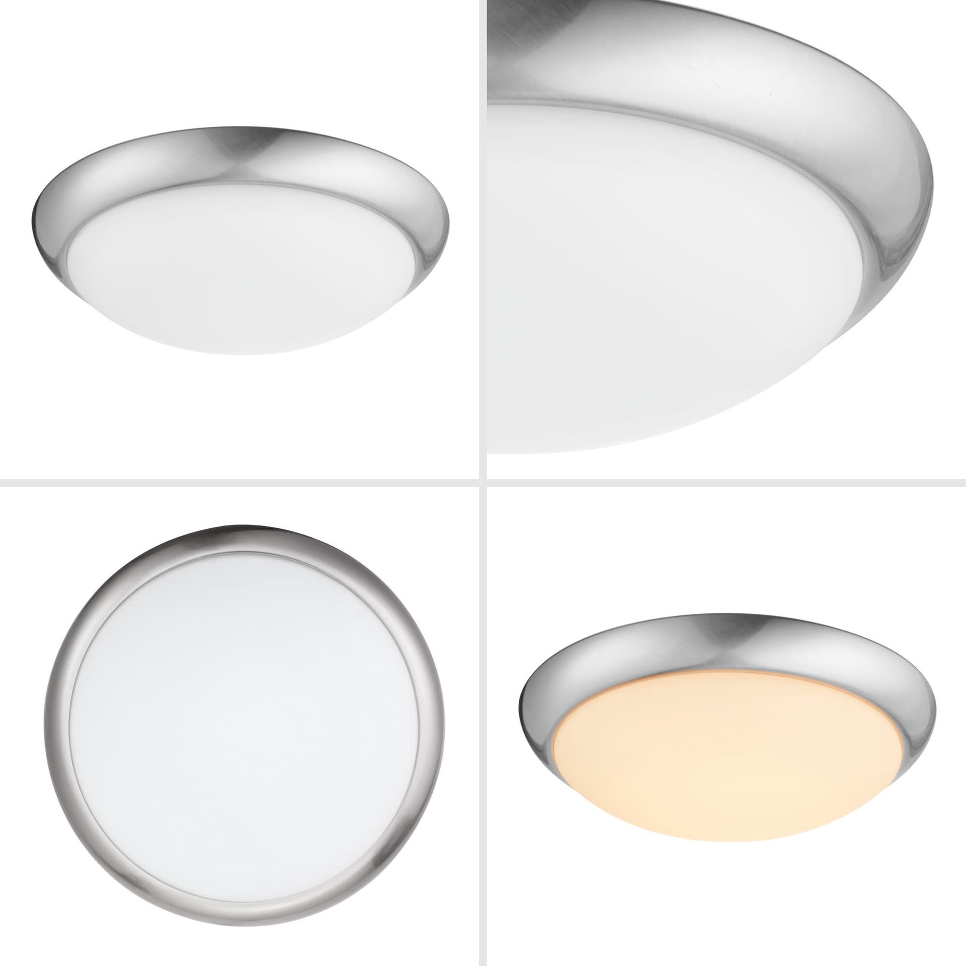 slide 5 of 6, Project Source 1 -Light 13-in Brushed Nickel Integrated LED Flush Mount Light, 1 ct