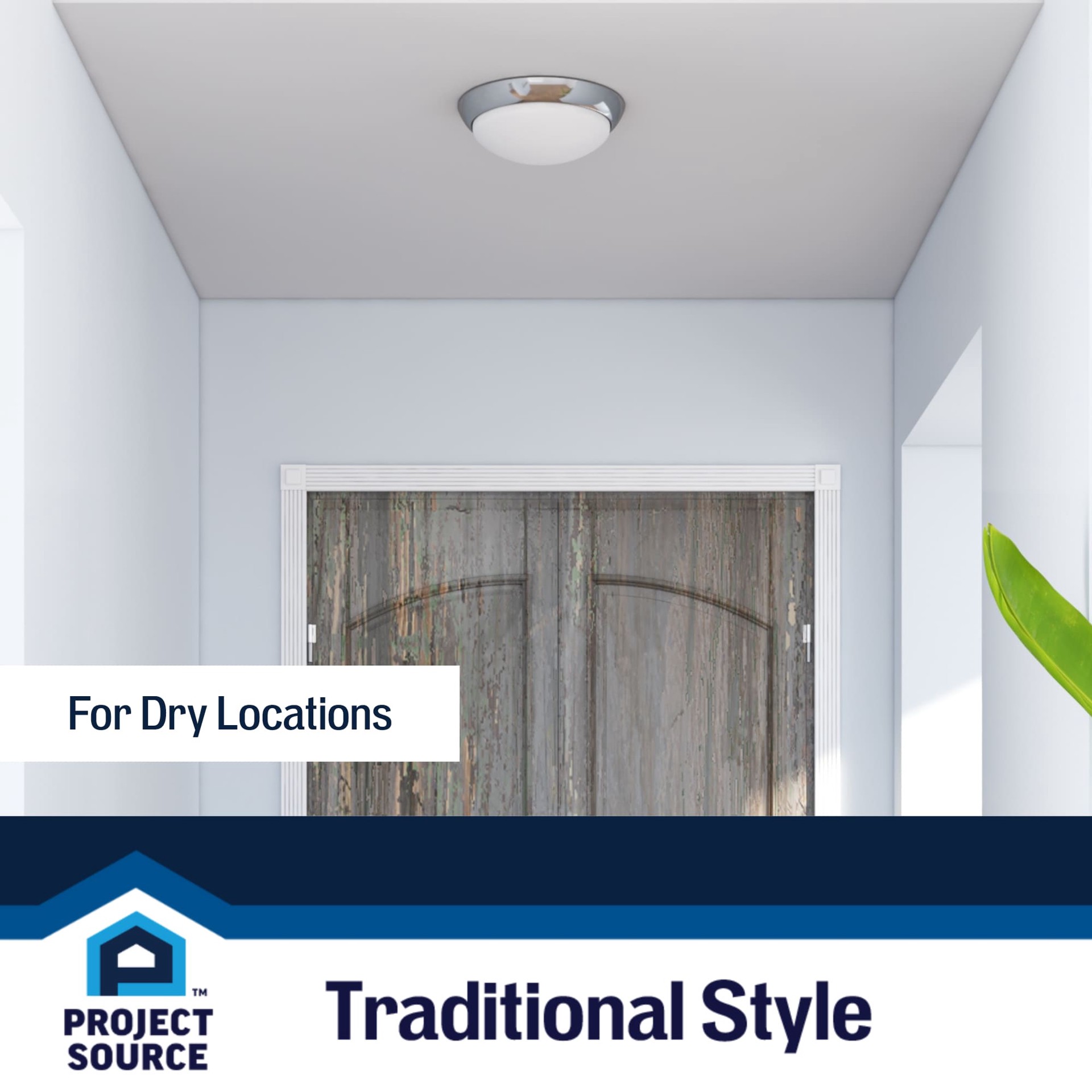 slide 6 of 6, Project Source 1 -Light 13-in Brushed Nickel Integrated LED Flush Mount Light, 1 ct