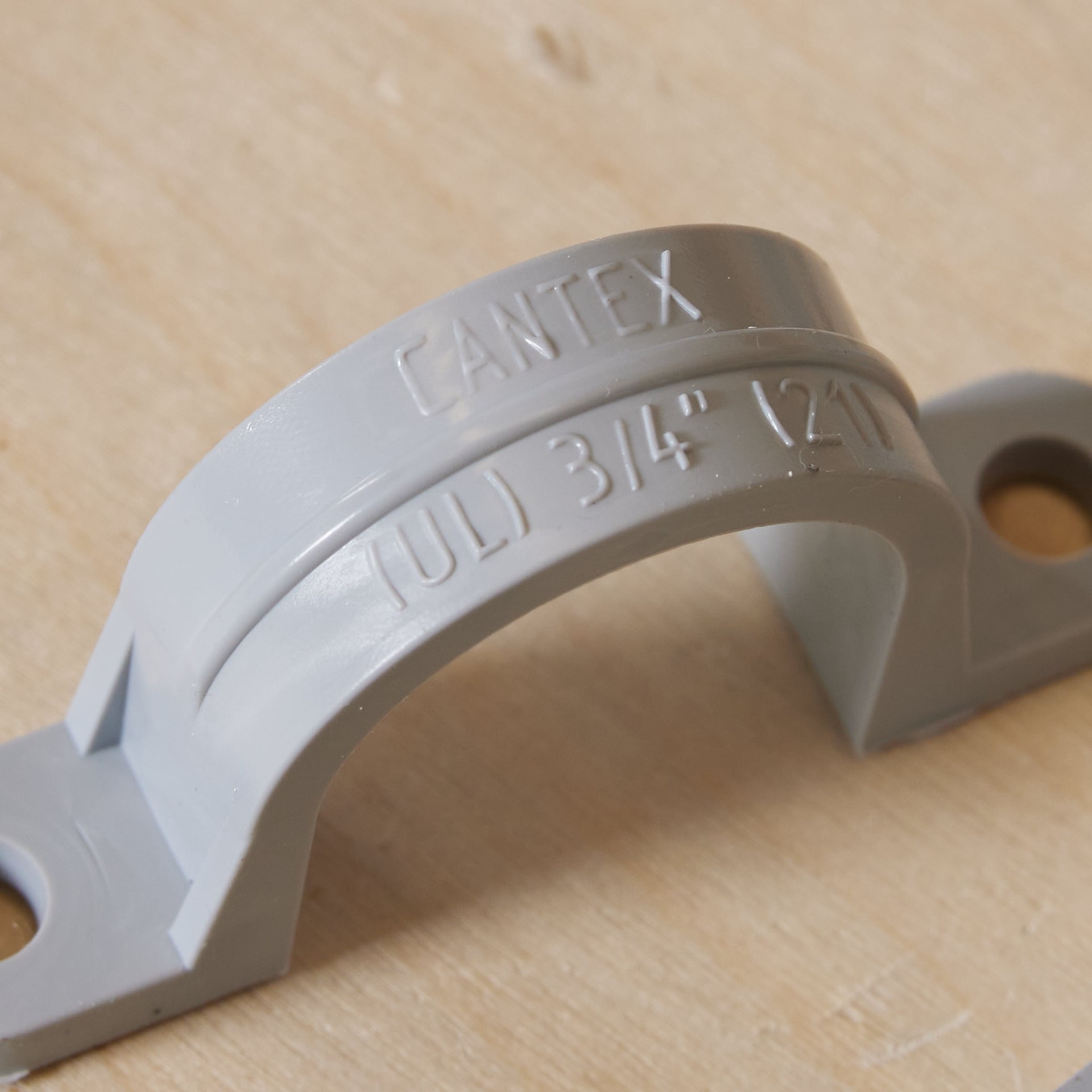 slide 3 of 6, CANTEX 3/4-in Schedule 40, Schedule 80 Plastic Two-hole Clamp Conduit Fittings, 1 ct