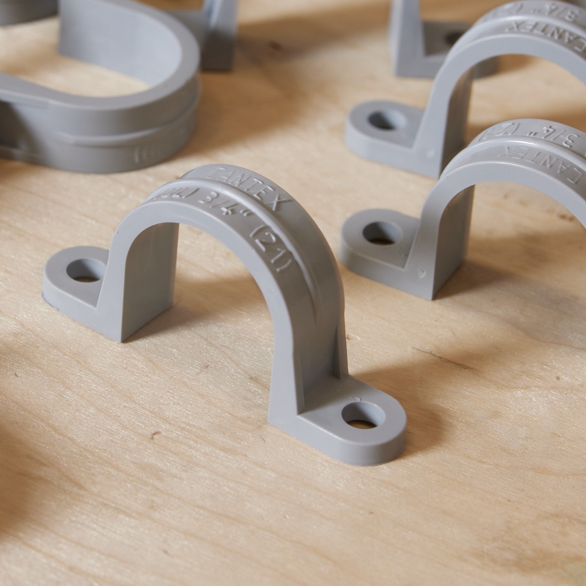 slide 6 of 6, CANTEX 3/4-in Schedule 40, Schedule 80 Plastic Two-hole Clamp Conduit Fittings, 1 ct