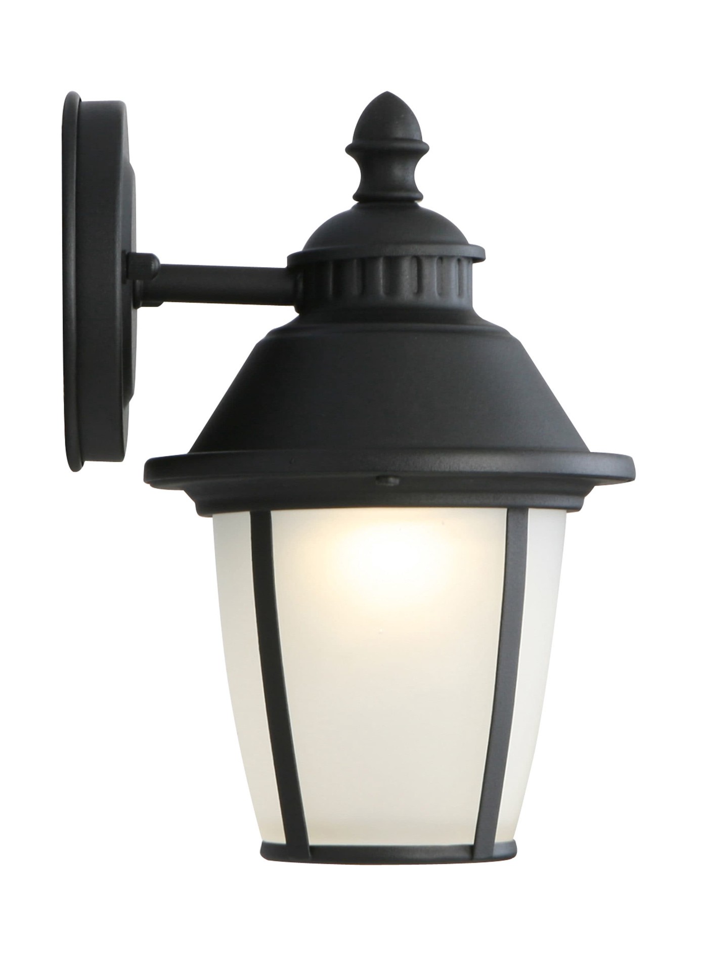 slide 6 of 6, Project Source Camforth 9.12-in H Matte Black Hardwired Integrated LED Outdoor Wall Light, 1 ct