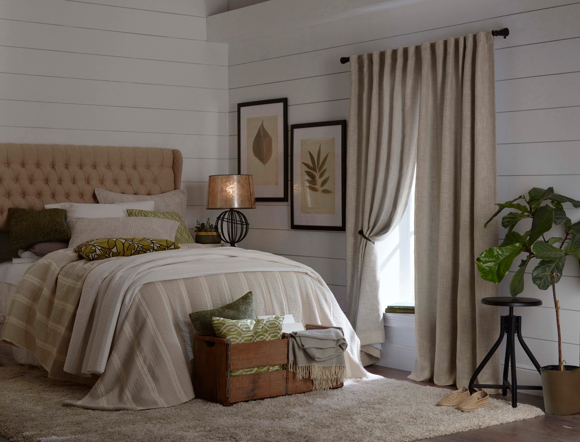 slide 2 of 6, allen + roth 84-in Linen Room darkening Thermal lined Back tab Single curtain panel, 1 ct