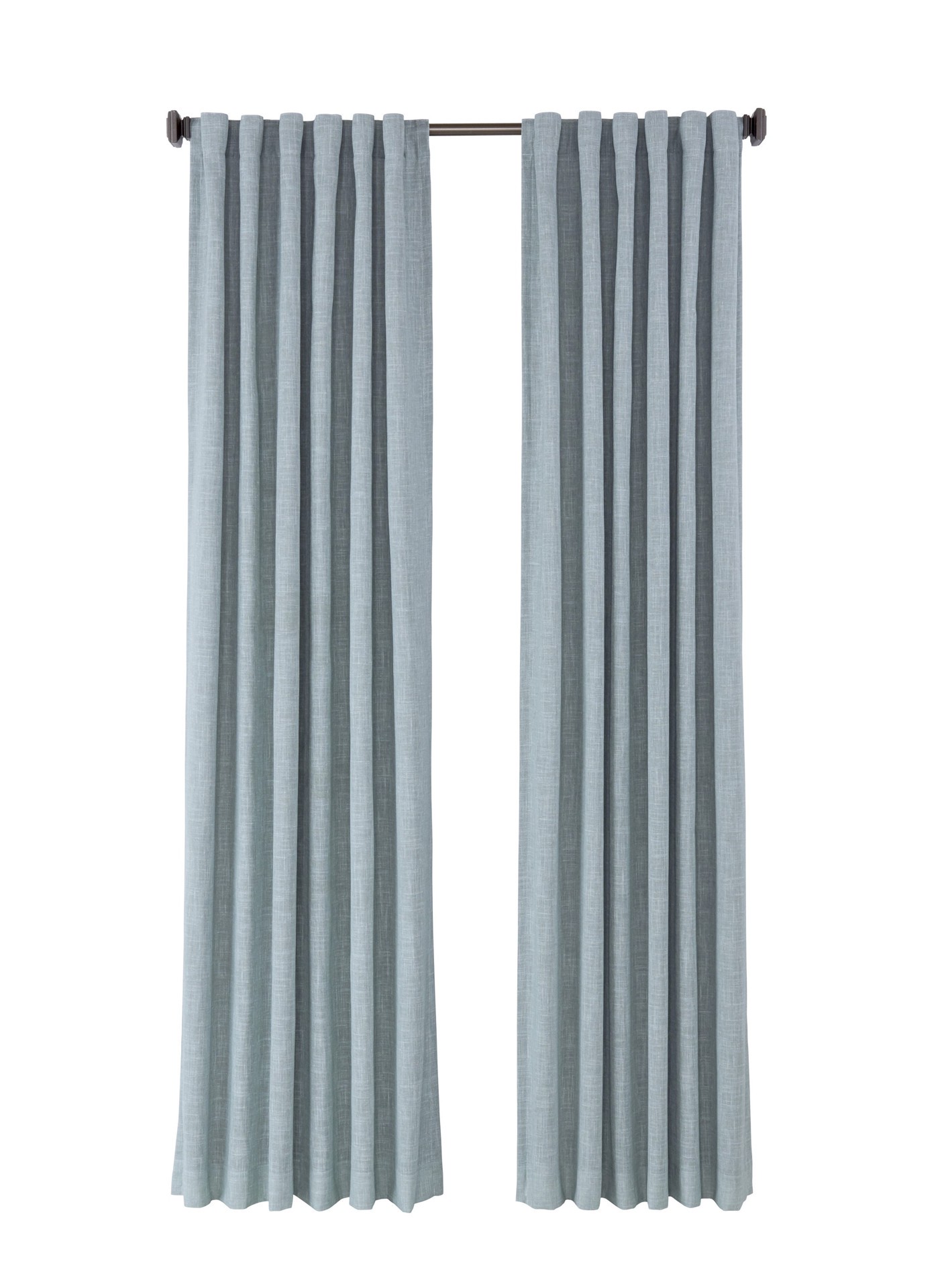 slide 3 of 6, allen + roth 84-in Slate Blue Room darkening Thermal lined Back tab Single curtain panel, 1 ct