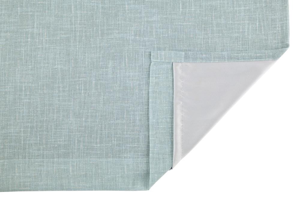 slide 5 of 6, allen + roth 84-in Slate Blue Room darkening Thermal lined Back tab Single curtain panel, 1 ct