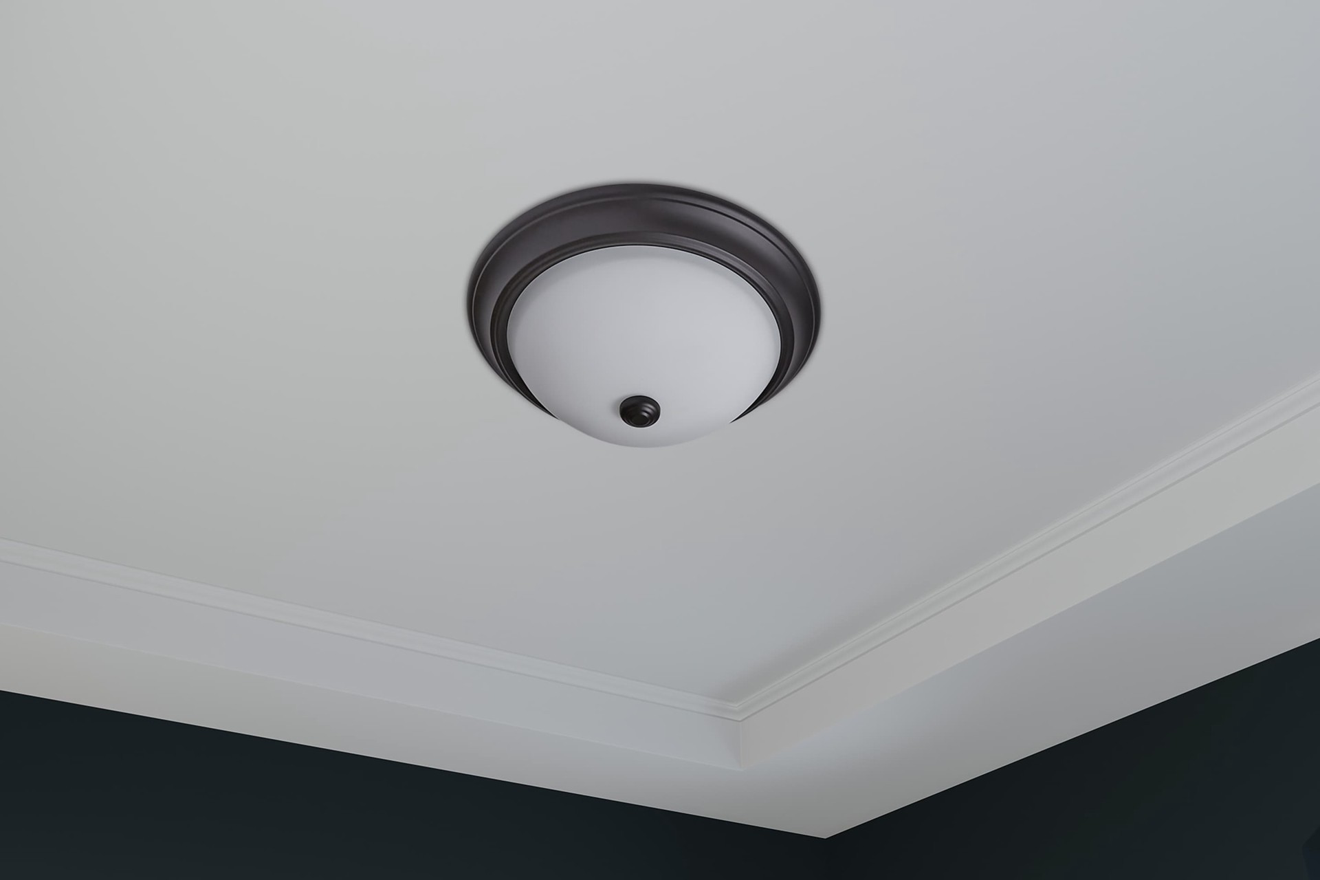 slide 2 of 6, Project Source 1 -Light 13-in Matte Bronze Integrated LED Flush Mount Light, 1 ct