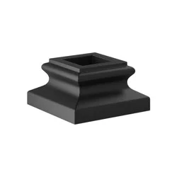 Crown Heritage 1.59-in x 1.59-in Flat black Aluminum Flat Stair Baluster Shoe