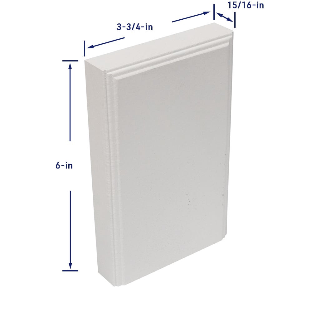 slide 2 of 6, RELIABILT 1-in x 6-in Primed MDF Plinth Block, 1 ct