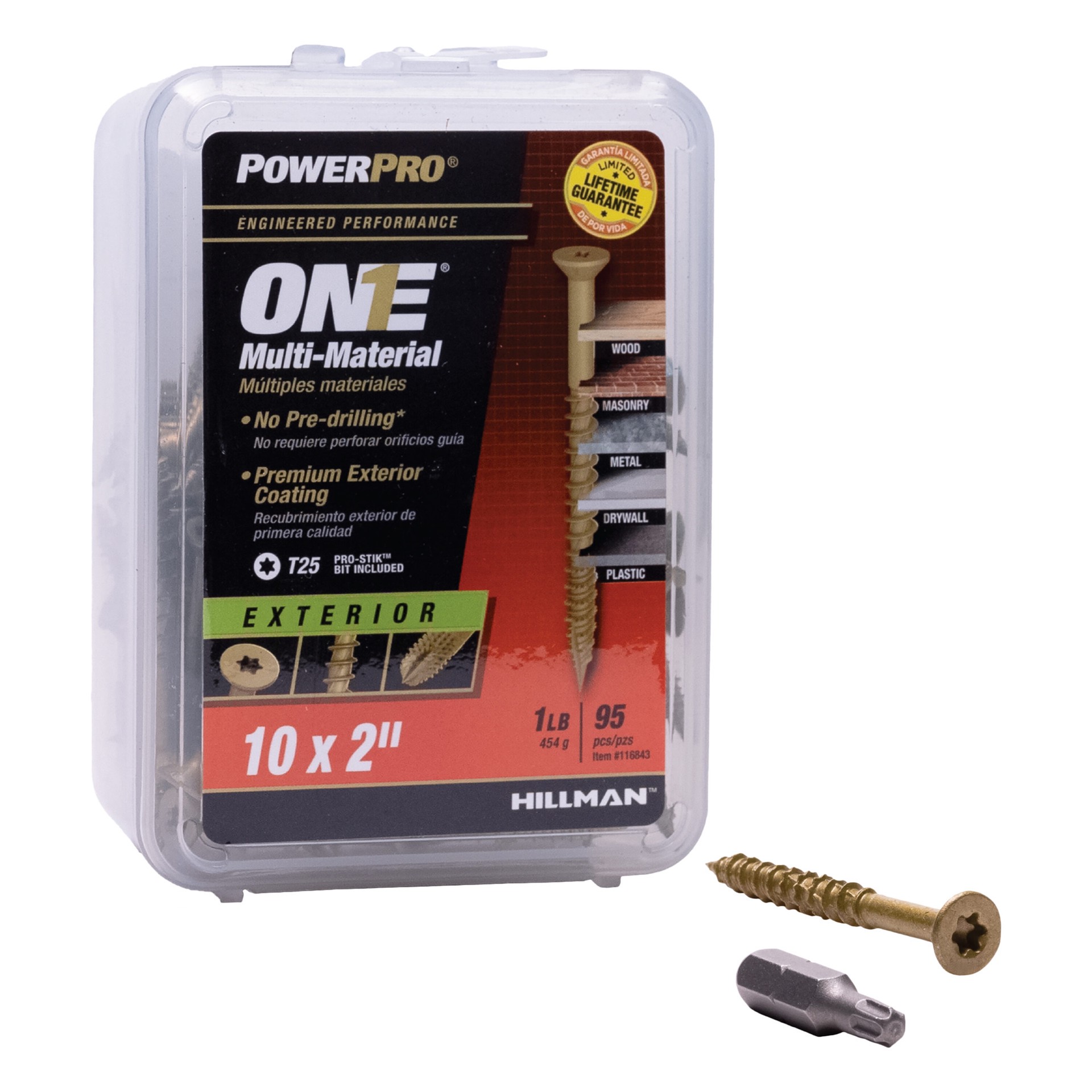 slide 2 of 5, Power Pro One #10 x 2-in Epoxy Exterior Wood screws (, 1 ct