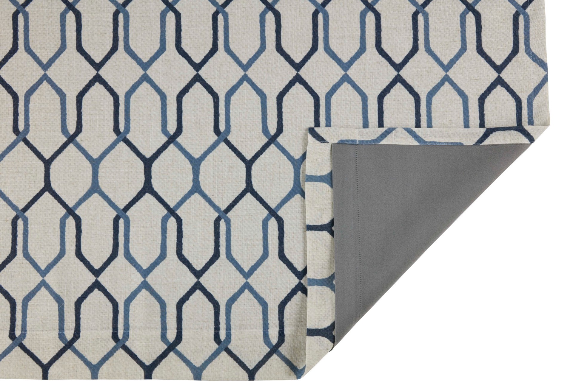 slide 3 of 6, allen + roth 84-in Admiral Geometric Blackout Thermal lined Grommet Single curtain panel, 1 ct