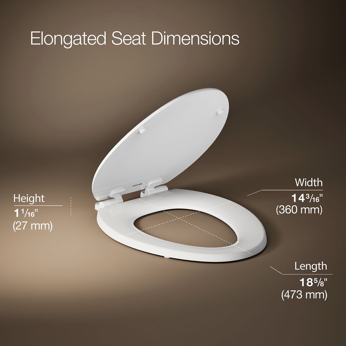 slide 3 of 6, KOHLER Ridgewood Wood White Elongated Soft Close Toilet Seat, 1 ct