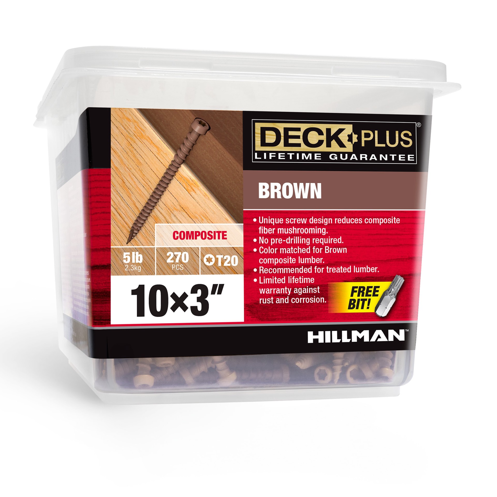 slide 1 of 6, Deck Plus #10 x 3-in Composite Deck Screws ( 270 -Per Box ), 1 ct