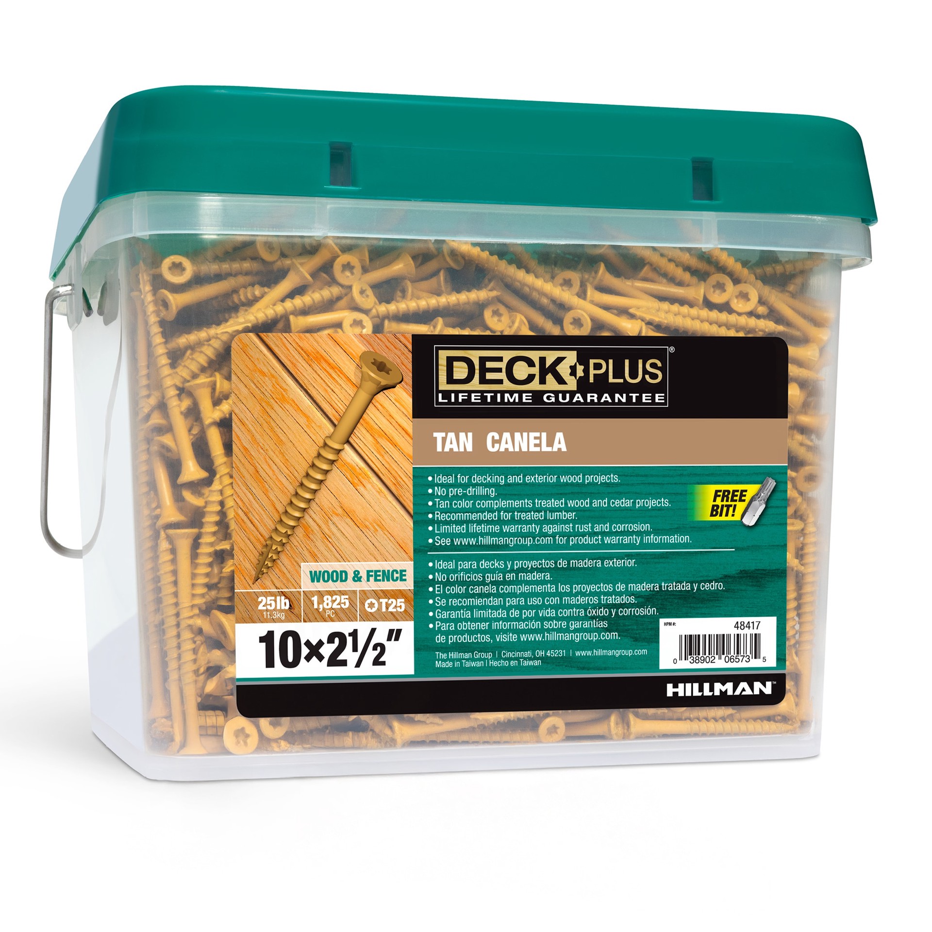 slide 1 of 6, Deck Plus #10 x 2-1/2-in Wood to wood Deck Screws ( 1825 -Per Box ), 1 ct