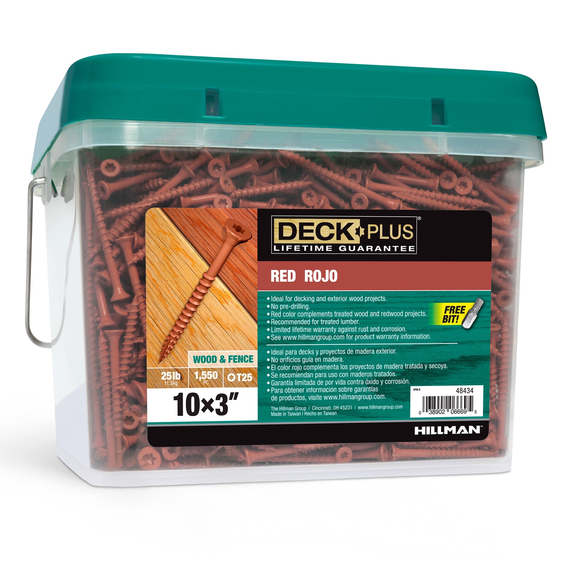 slide 1 of 6, Deck Plus #10 x 3-in Wood to wood Deck Screws ( 1550 -Per Box ), 1 ct