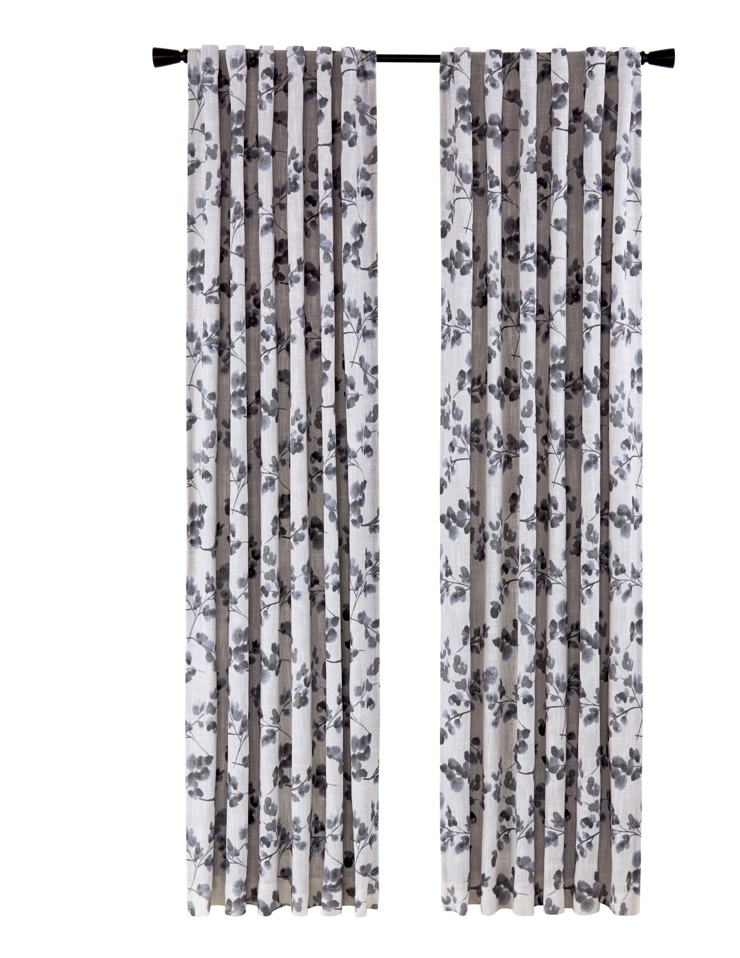 slide 3 of 5, allen + roth 84-in Linen Room Darkening Thermal Lined Back Tab Single Curtain Panel, 1 ct