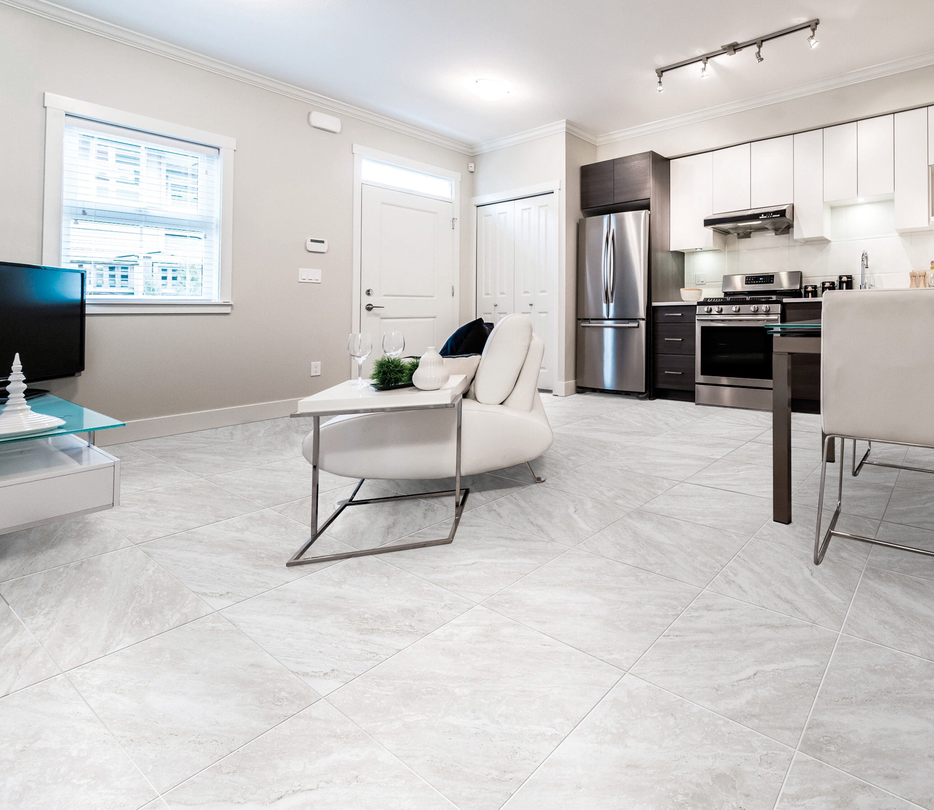 slide 2 of 6, Style Selections Colorado Grey 18-in x 18-in Glazed Ceramic Stone Look Floor and Wall Tile (2.168-sq. ft/ Piece), 1 ct