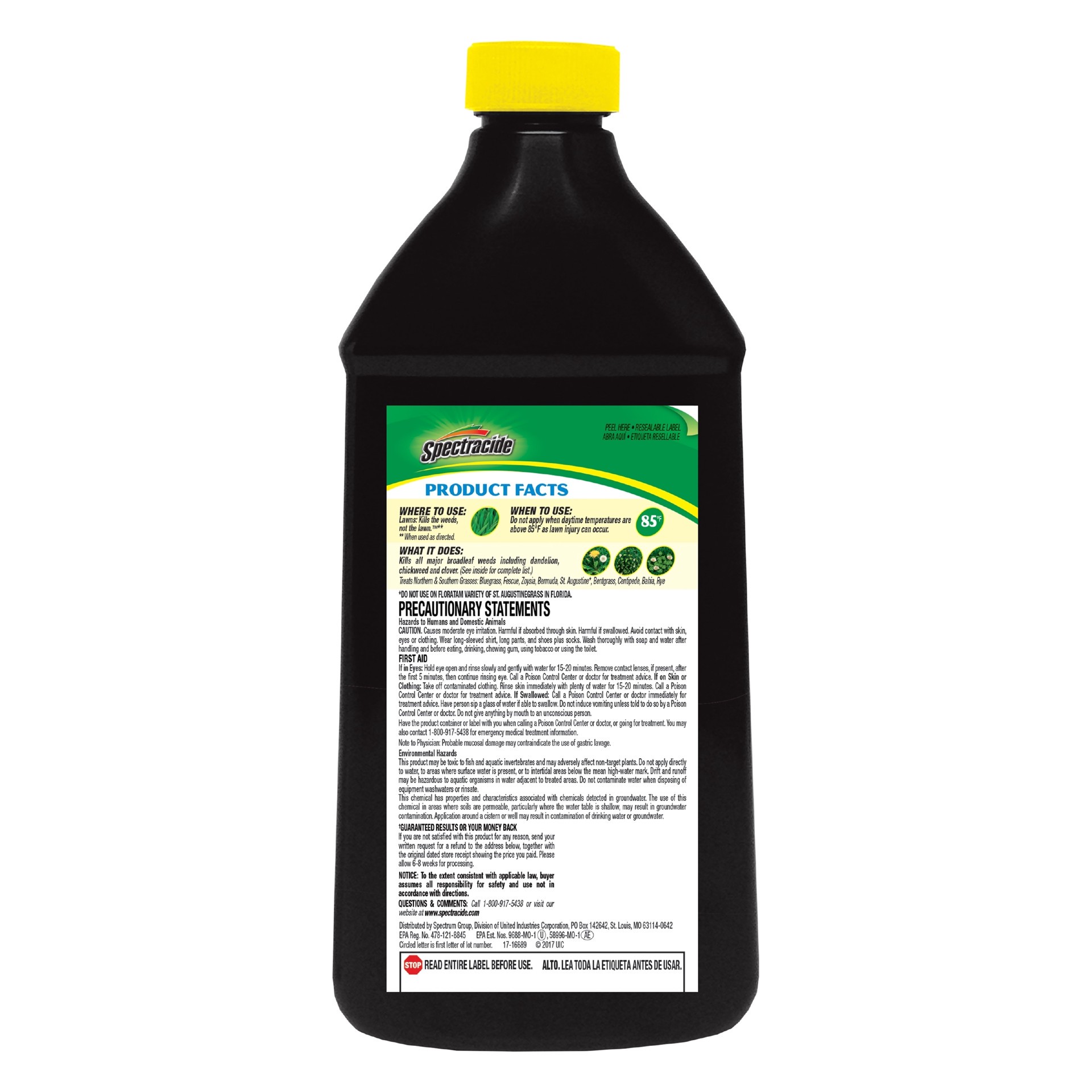slide 5 of 5, Spectracide Weed Stop For Lawns 40.0 -fl oz Concentrate Lawn Weed Killer, 1 ct