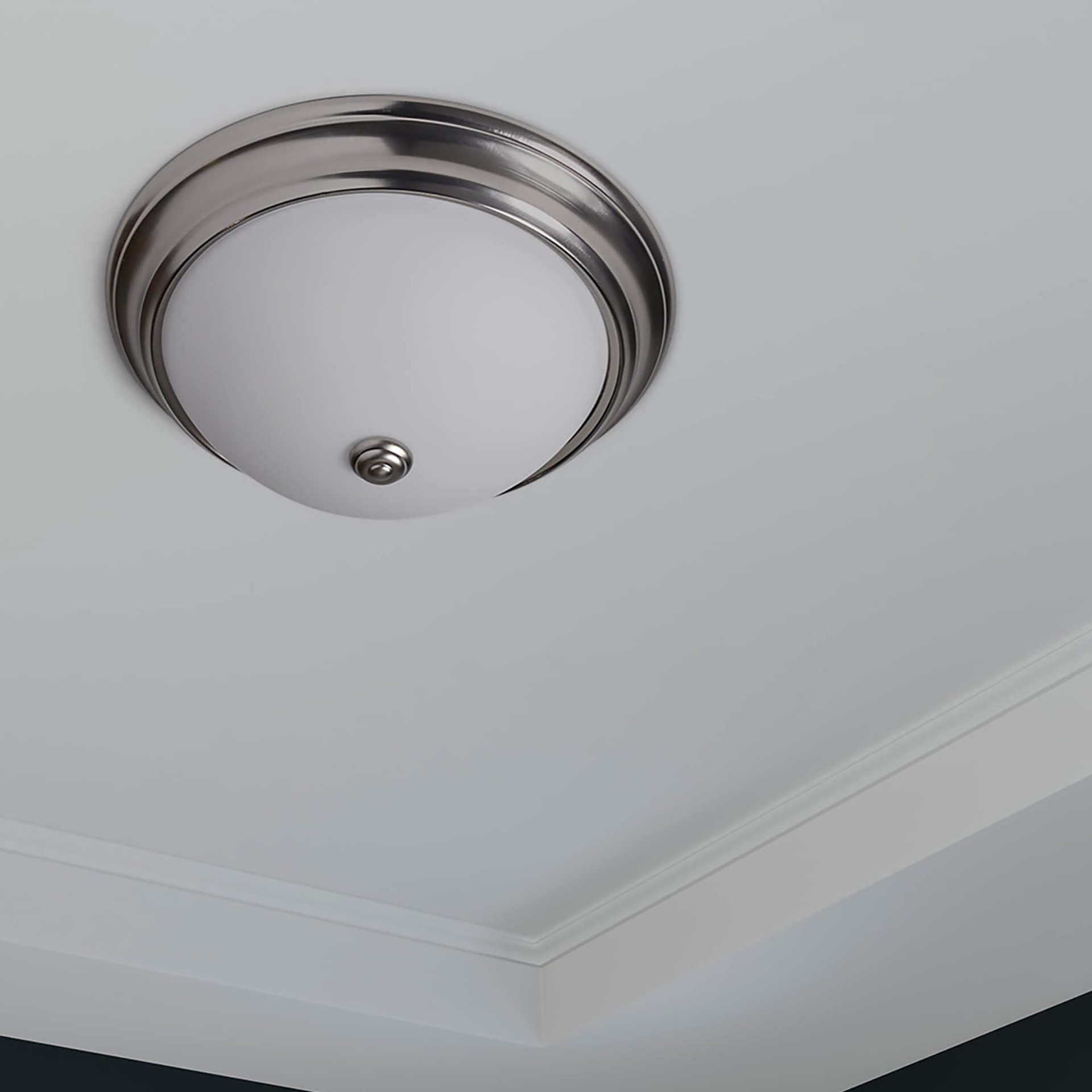 slide 2 of 6, Project Source 1 -Light 13-in Brushed Nickel Integrated LED Flush Mount Light, 1 ct