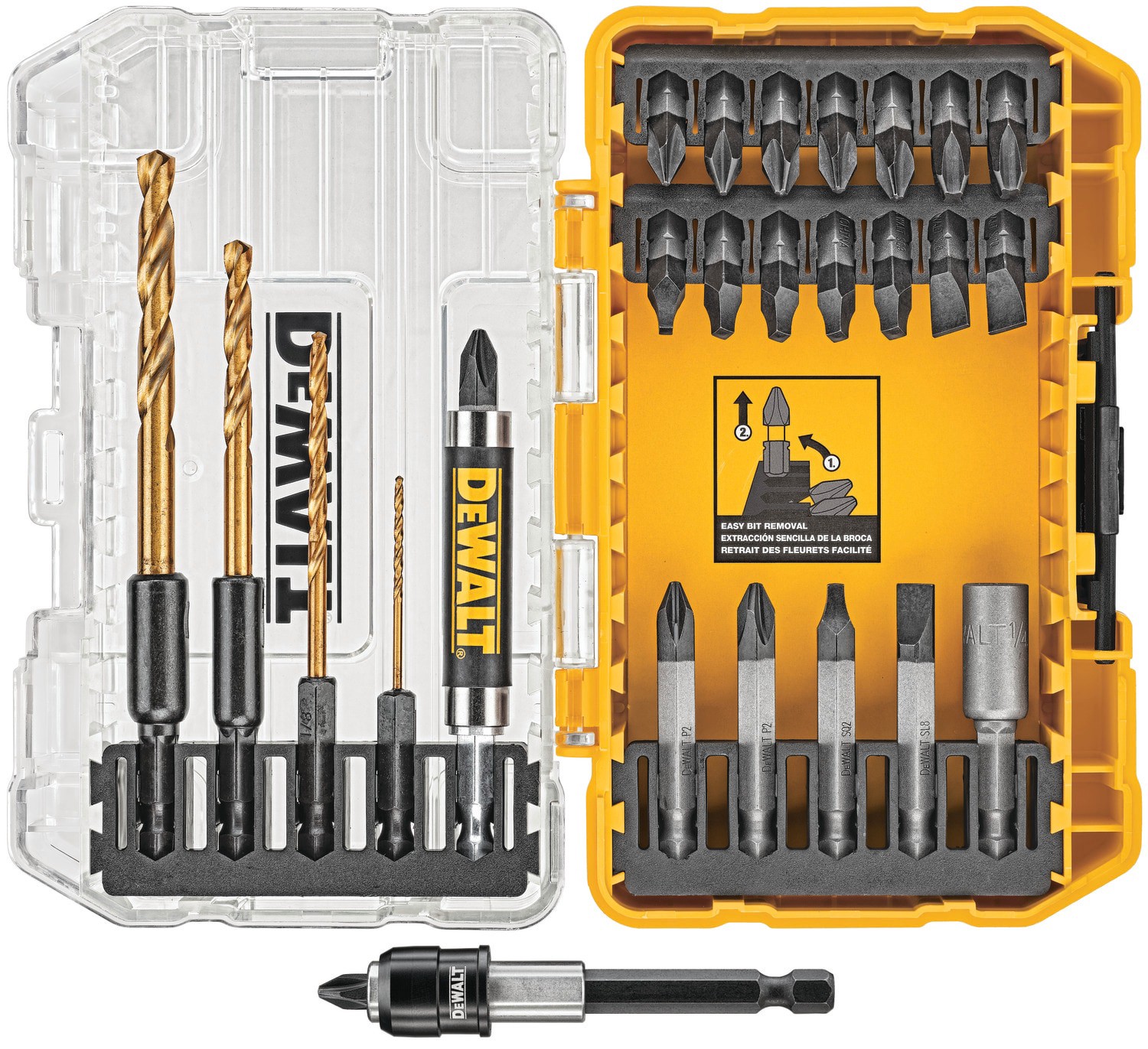 slide 2 of 5, DEWALT Tough Grip Screwdriver Bit Set (27-Piece), 1 ct